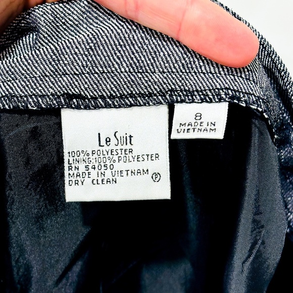 LE SUIT Silver dress pants | Tailored straight leg formal trousers | Size 8 * - Picture 4 of 8